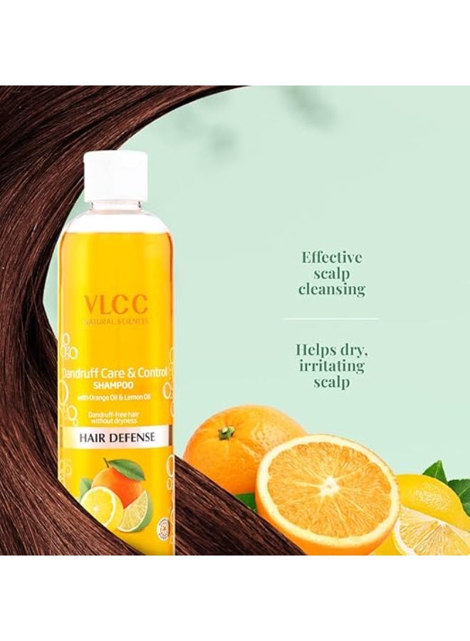 فى ال سي سي شامبو VLCC للعناية بالقشرة والتحكم بها - 350 مل × 2 (700 مل) | شامبو مضاد للقشرة | صحة فروة الرأس، تنظيف عميق لفروة الرأس | مع زيت البرتقال والليمون. - Image 2